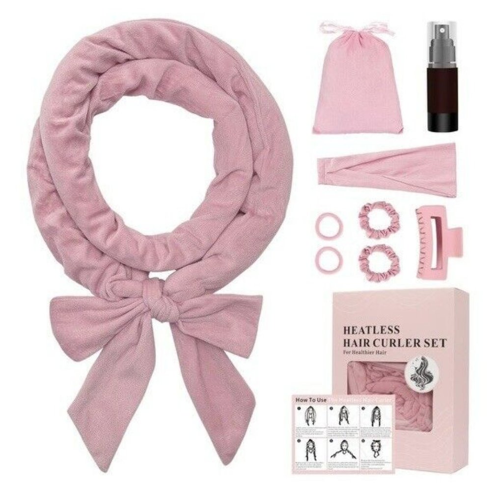 Heatless Curling Rod Headband No Heat Overnight Hair Curler Headband